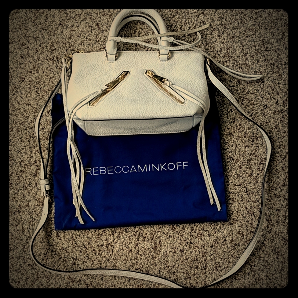 Rebecca Minkoff Micro Moto Satchel - White